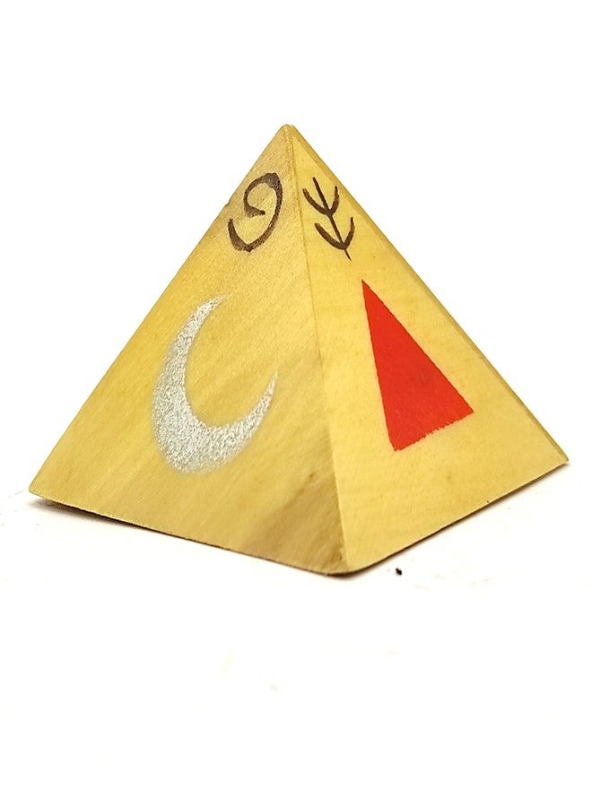Plus Value Wooden Pyramid with Symbol (Size 2 Inches, 2pcs for Vastu Remedies at Home & Office) - Image 4